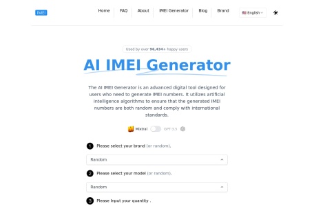 AI IMEI生成器