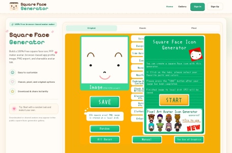 Square Face Generator
